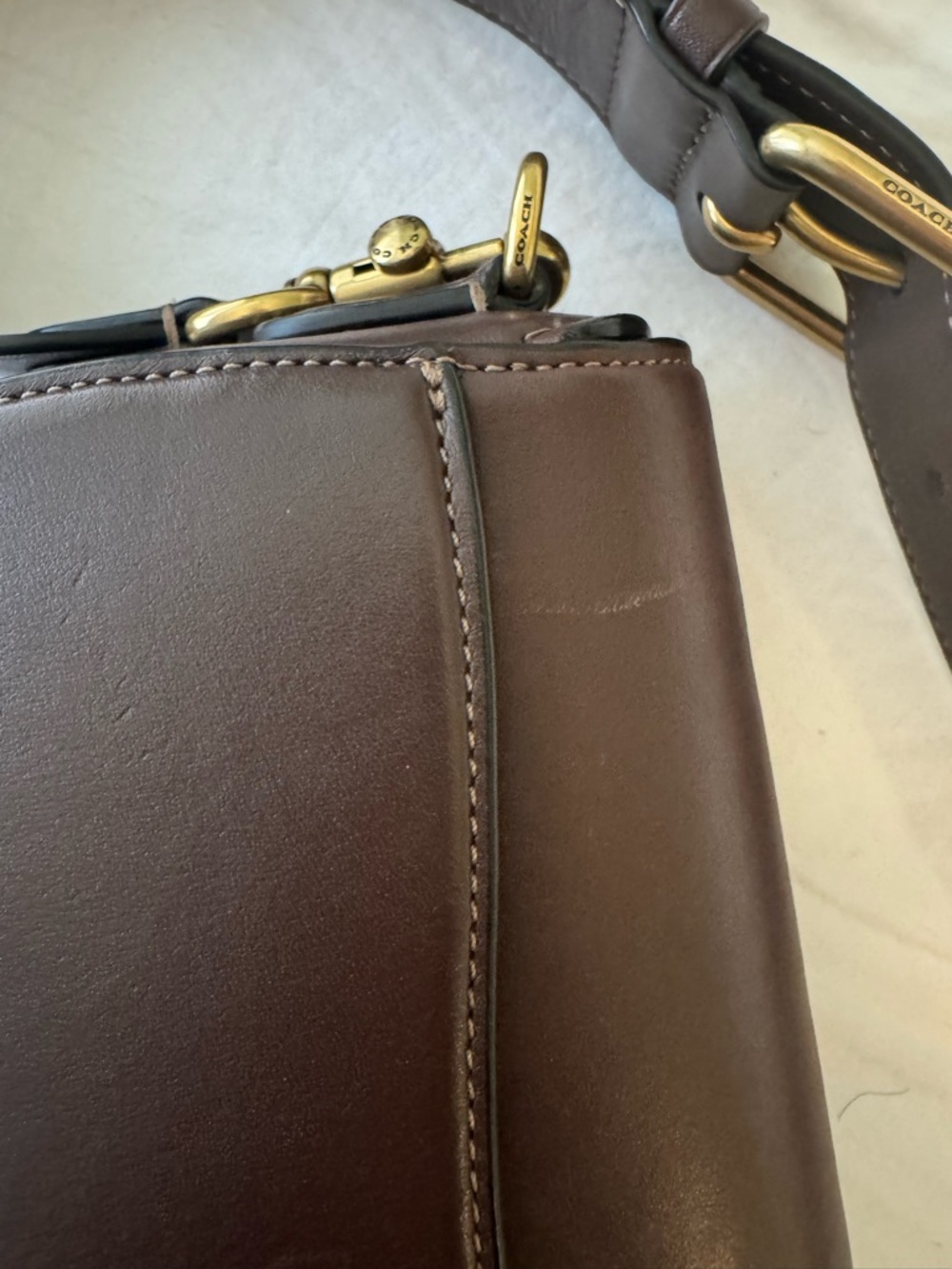 Coach Emmy 23 Saddle Bag in Maple - Picture 9 of 14